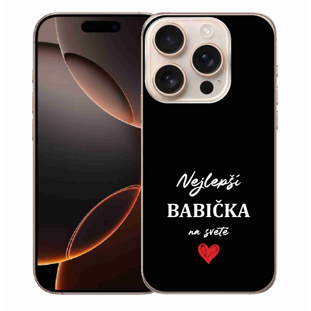 Gél borítás mmCase iPhone 16 Pro Max készülékhez - Best Grandma 1 fekete háttér