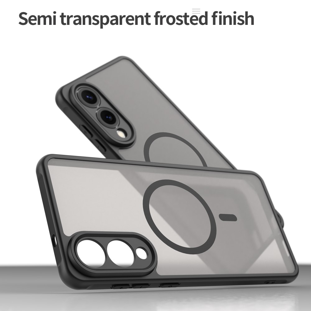 Matta zselés tok MagSafe tok Samsung Galaxy S25 Edge készülékhez - fekete