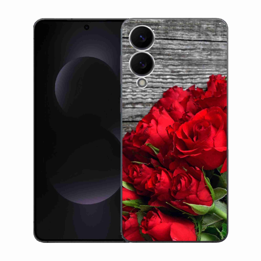 Gél borítás mmCase Samsung Galaxy S25 Edge készülékhez - piros rózsa