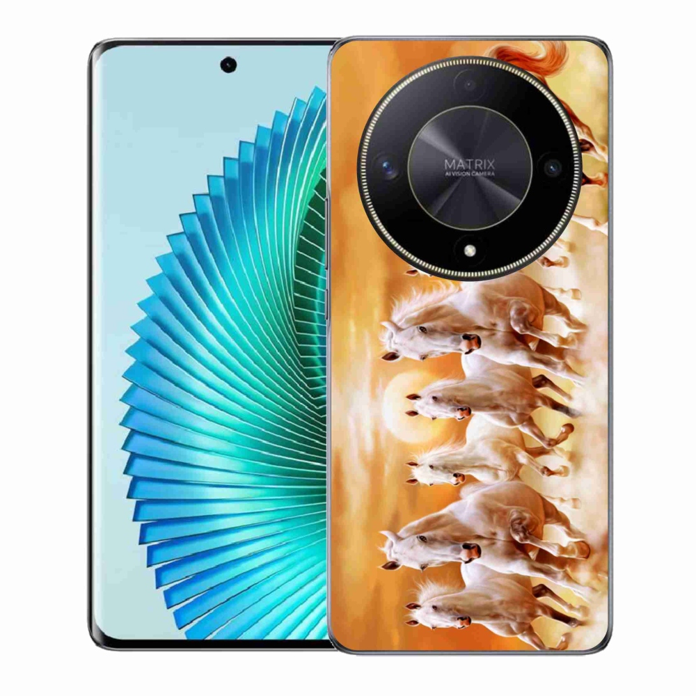 Gél tok mmCase a Honor Magic 6 Lite 5G számára - lovak 2
