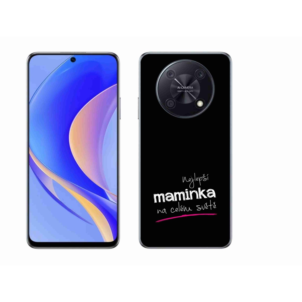 Gél borító mmCase a Huawei Nova Y90 - legjobb anya 4 fekete háttérrel