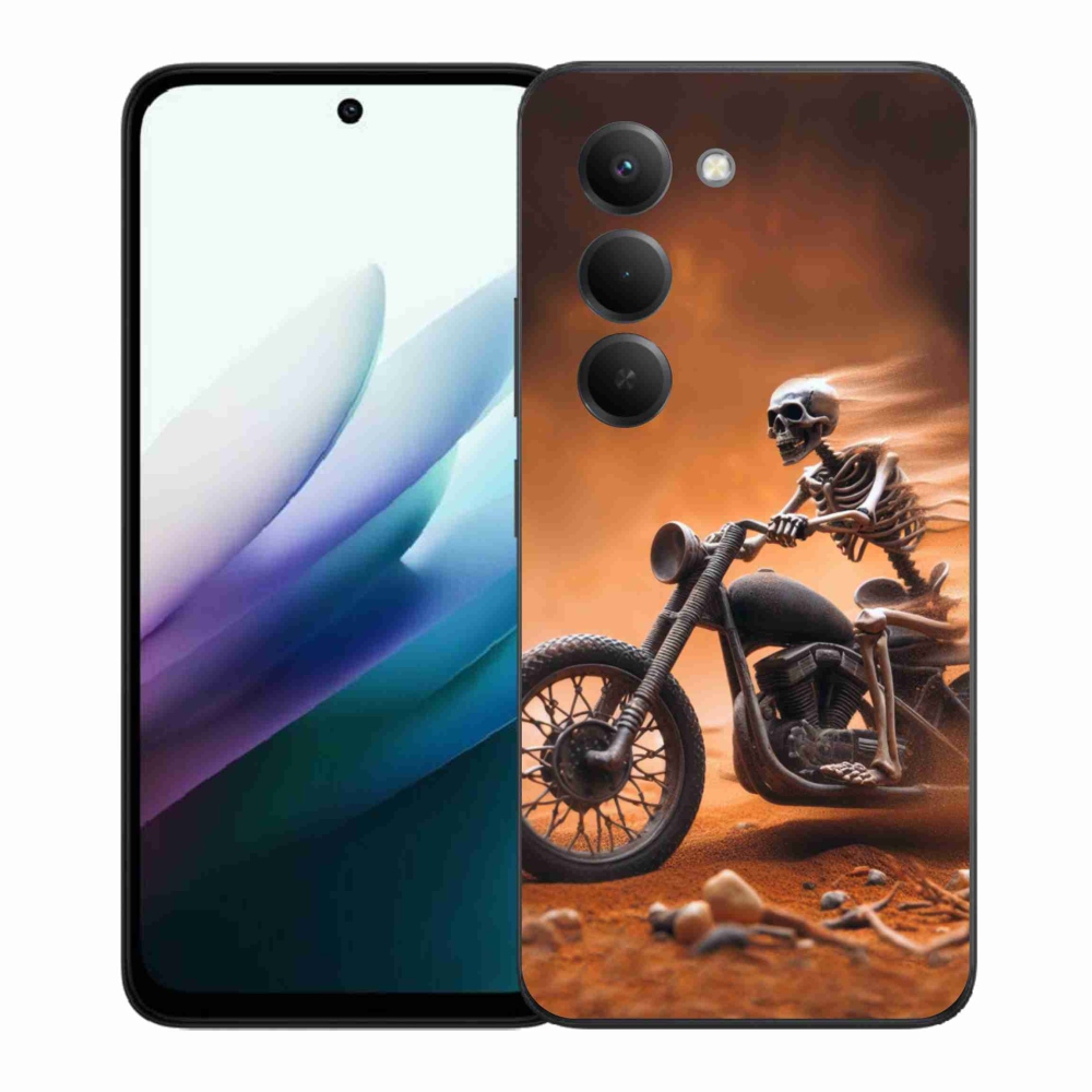 Gél borítás mmCase a Xiaomi Redmi 15 4G/5G (171mm) - csontváz a motorkerékpáron