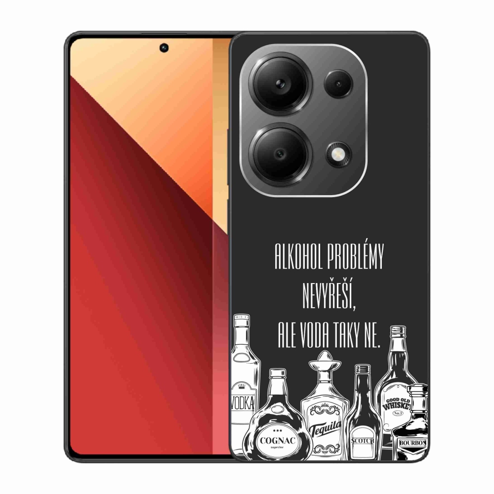 Gél borító mmCase a Xiaomi Redmi Note 13 Pro 4G/Poco M6 Pro - vicces szöveg fekete háttérrel
