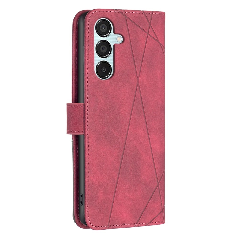 BINFEN könyvtáska Samsung Galaxy M15 5G - piros