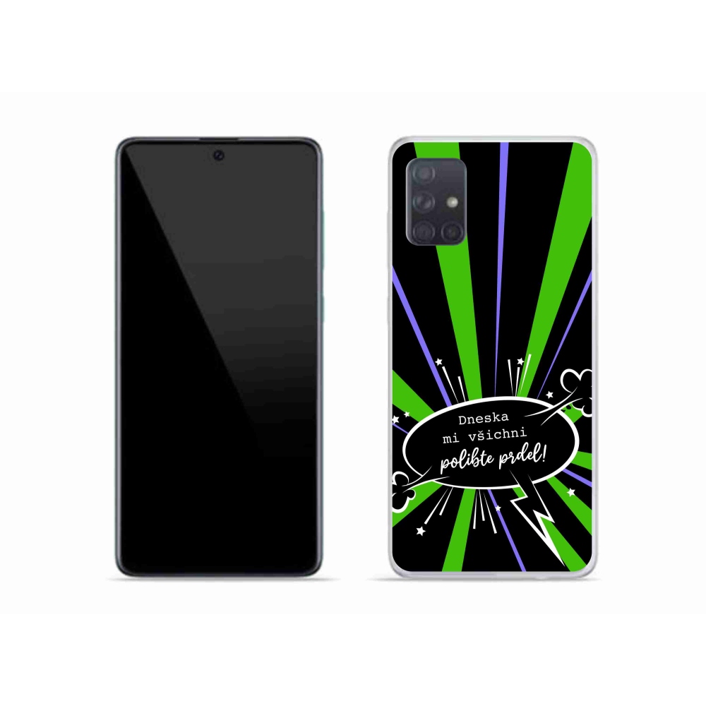 Gél borító mmCase Samsung Galaxy A51 készülékhez - vicces szöveg 15 fekete háttér