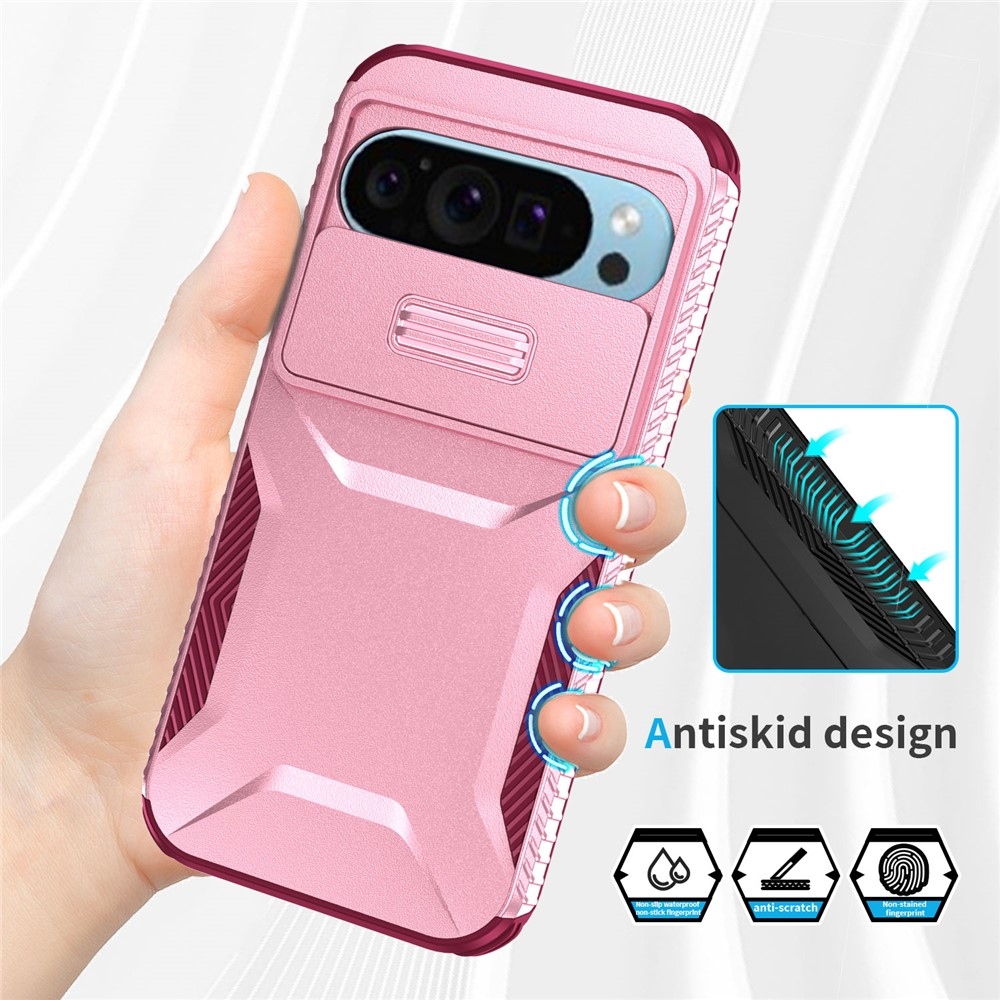 Fedél ellenálló borítás a Google Pixel 10 Pro-hoz - rózsaszín/bor