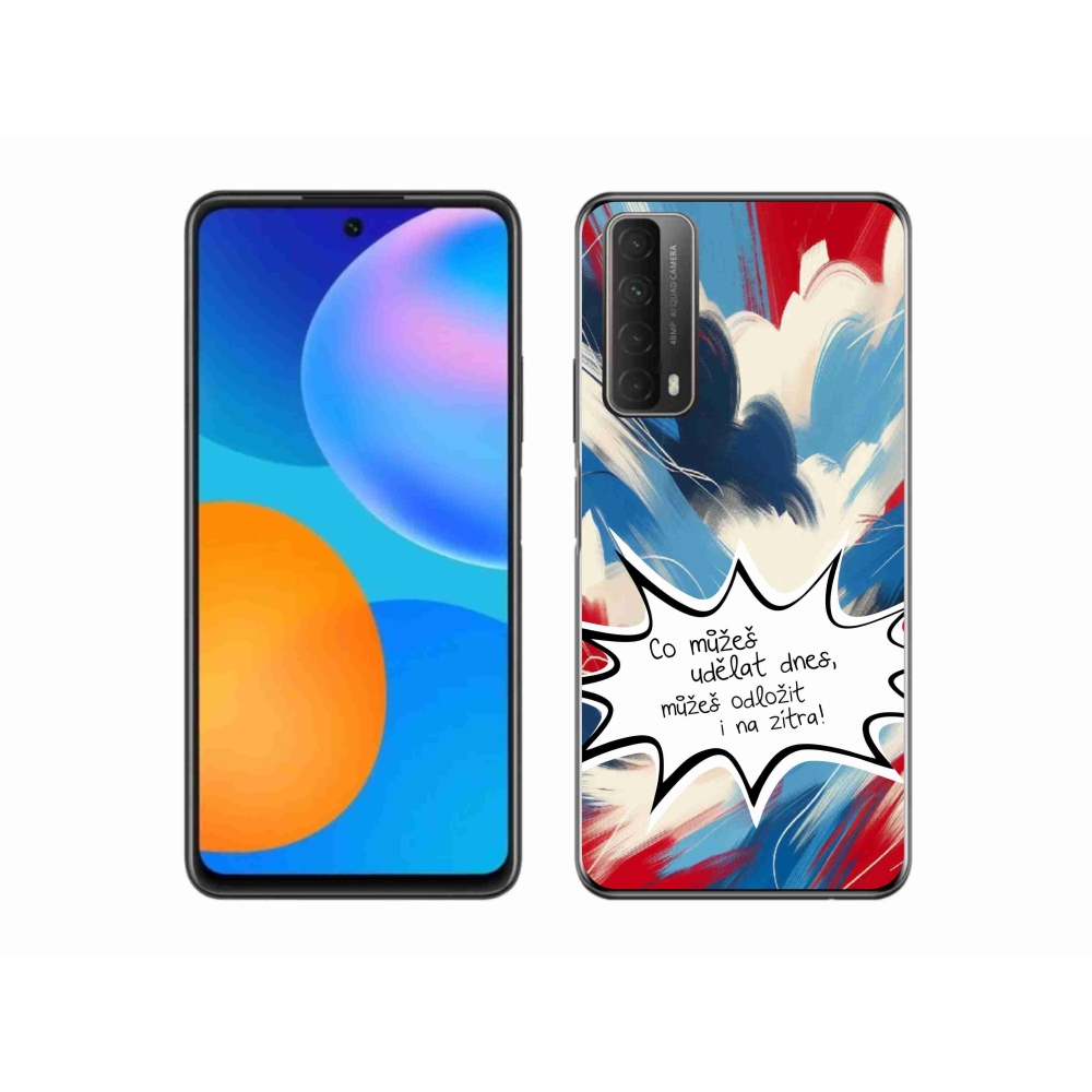 Gél borító mmCase a Huawei P Smart (2021) - vicces szöveg 9 fehér háttér