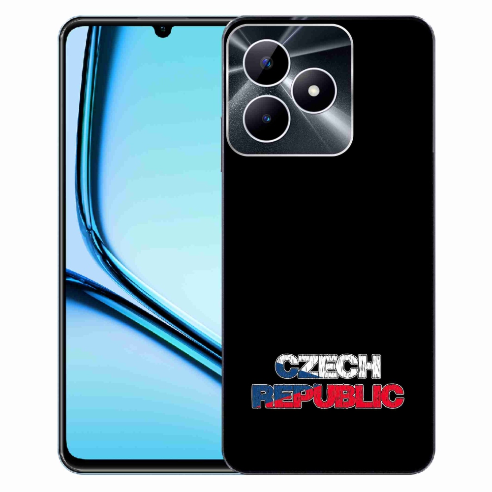 Zselés borító mmCase a Realme Note 50 készülékhez - Csehország fekete háttér