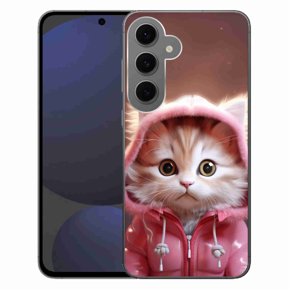 Gél borítás mmCase Samsung Galaxy S24 FE - aranyos cica 3