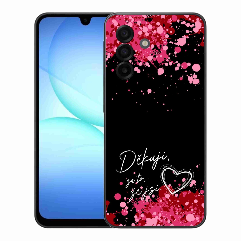 Gél borító mmCase Samsung Galaxy A17 4G/5G - text in love 2 fekete háttér