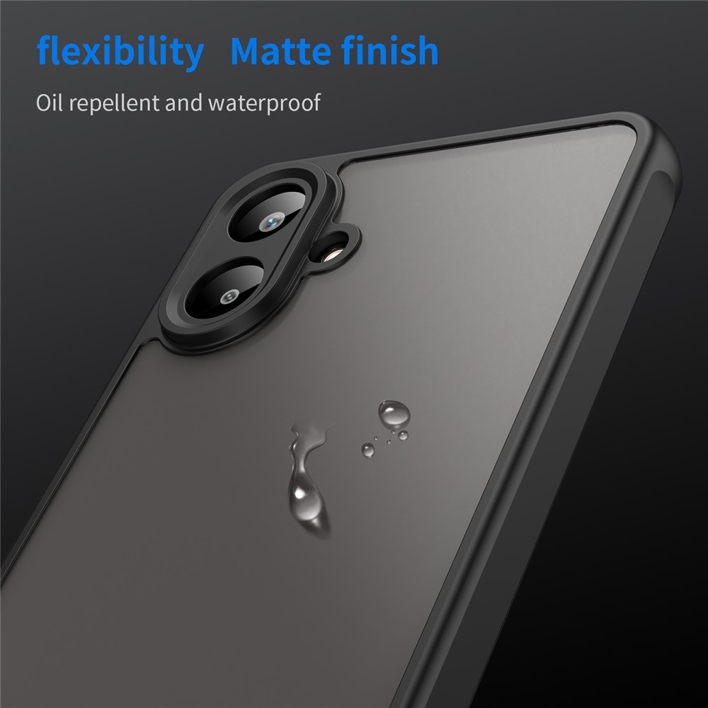 Gél tok kemény hátlappal a Samsung Galaxy A07 4G készülékre - fekete