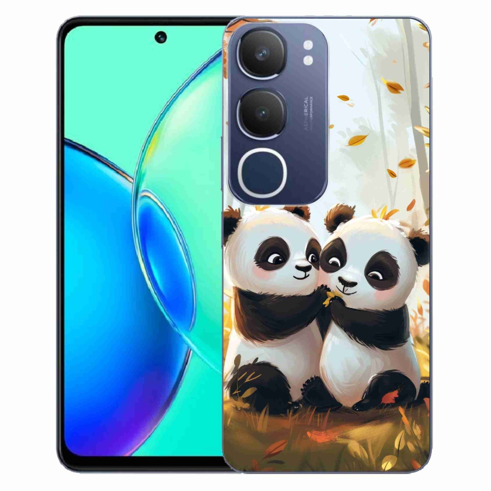 Zselés borítás mmCase a Vivo Y19s készülékhez - pandák
