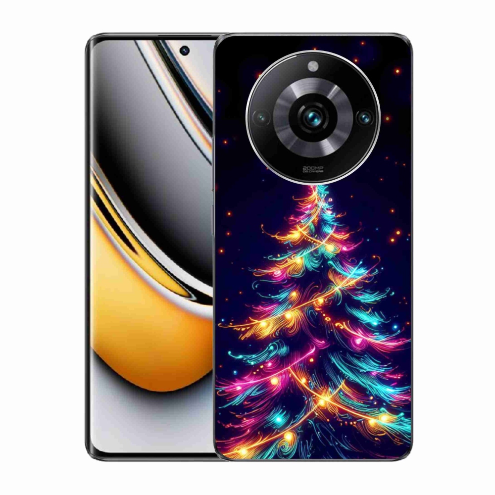 Gél borítás mmCase a Realme 11 Pro/11 Pro+ készülékhez - neon karácsonyfa