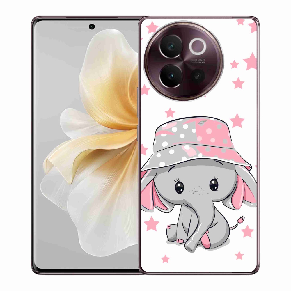 Gél borítás mmCase a Vivo V40 Lite 5G-n - rózsaszín elefánt