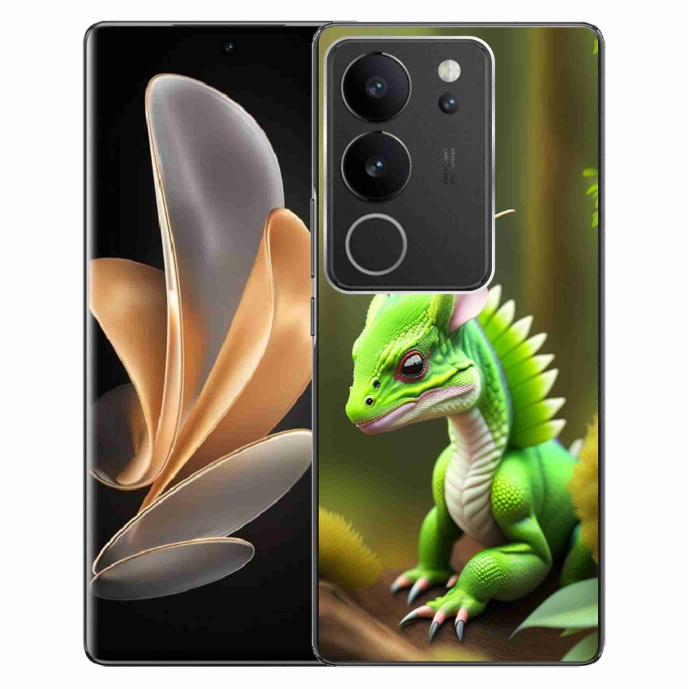 Zselés borítás mmCase a Vivo V29 5G-hez - zöld sárkány