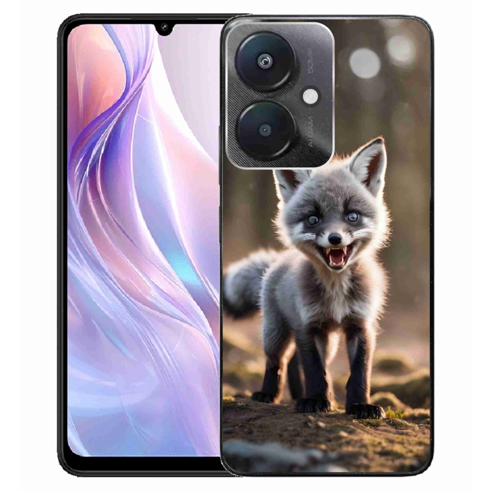 Gél borító mmCase a Xiaomi Redmi 13C 5G számára - angry fox