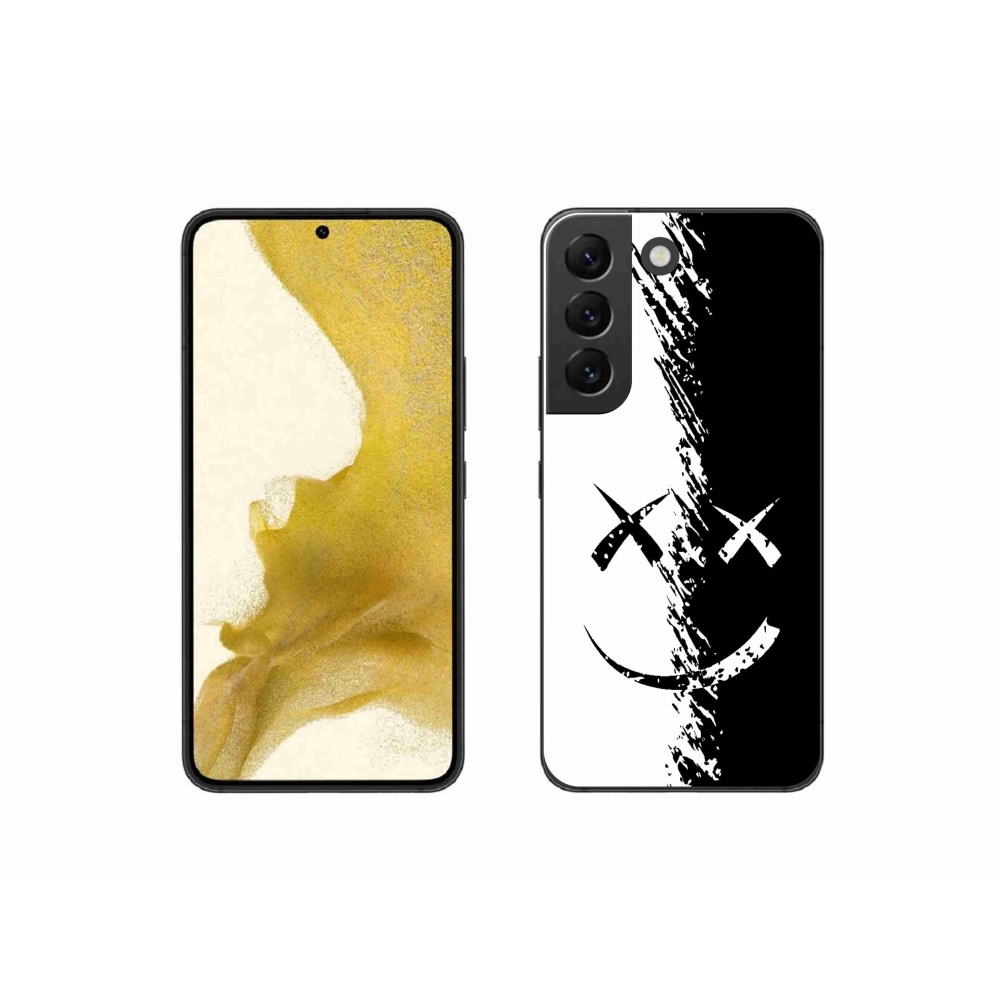 Zselés borítás mmCase Samsung Galaxy S22 5G - fekete-fehér mosolygó