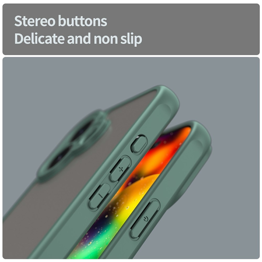 Gél tok fix hátlappal iPhone 17 készülékhez - zöld