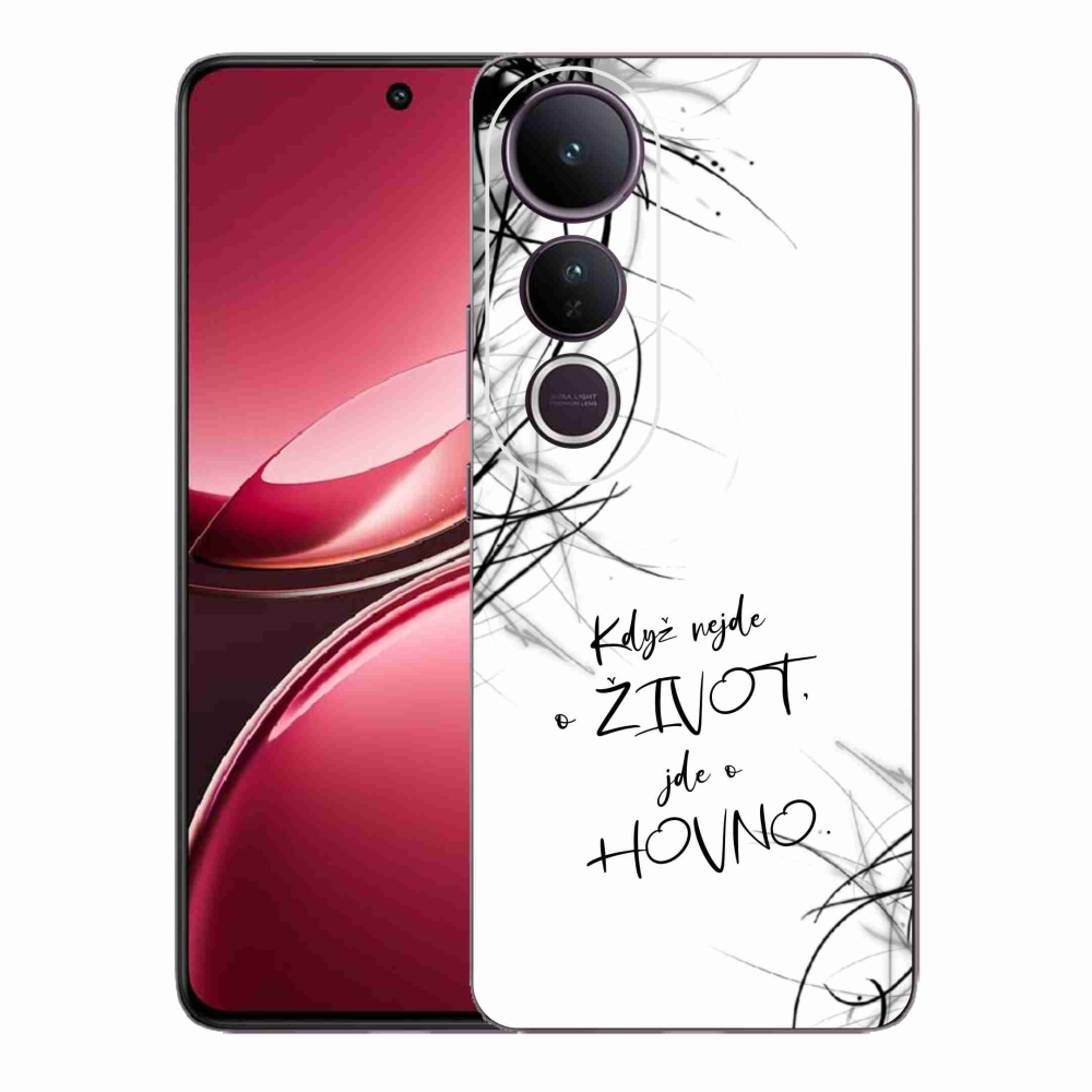 Gél borító mmCase a Vivo V50 Lite 4G/5G készülékhez - vicces szöveg 16 fehér háttérrel