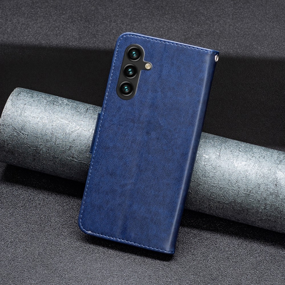 Pillangó könyv tok Samsung Galaxy A55 5G-hez - sötétkék