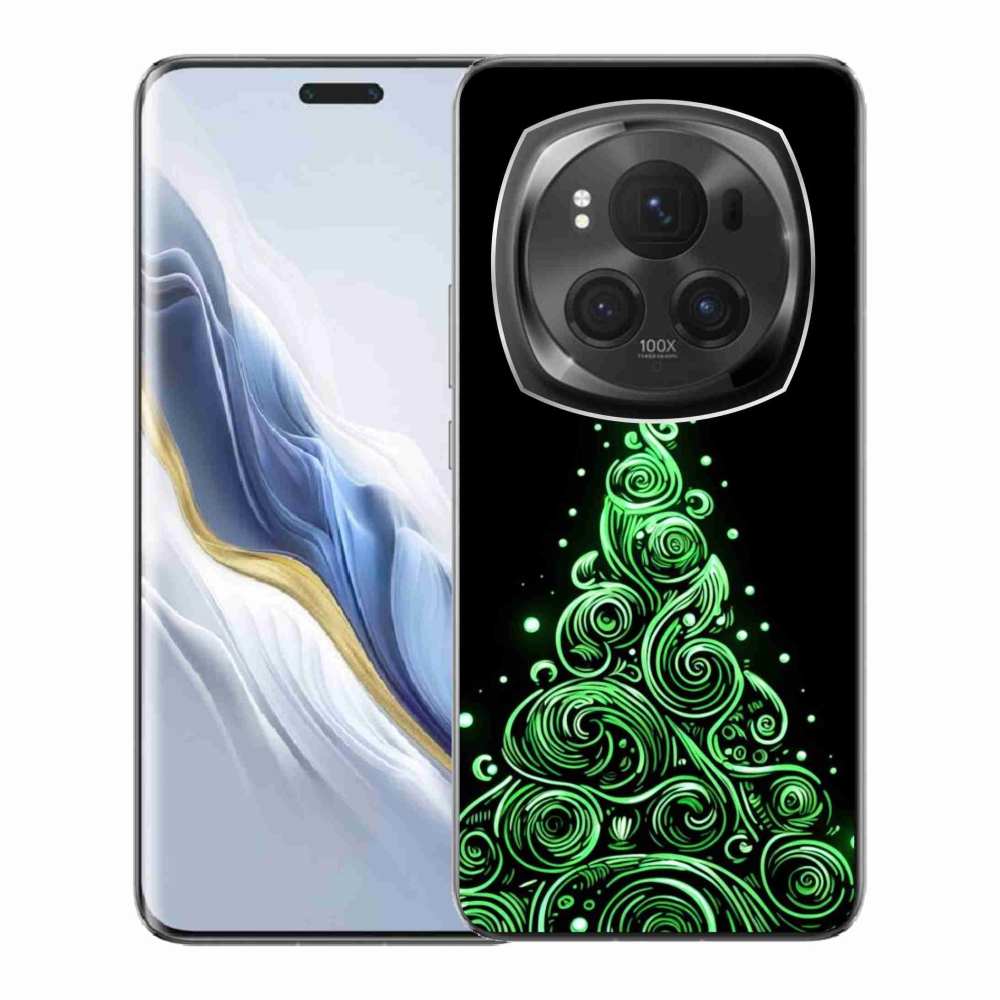 Gél borítás mmCase a Honor Magic 6 Pro 5G számára - neon karácsonyfa 3