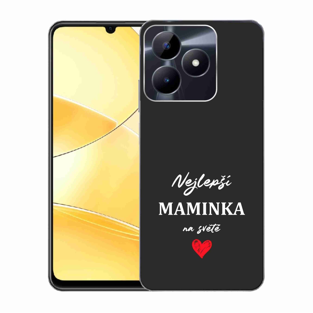 Zselés borító mmCase a Realme C51/C53 készülékhez - legjobb anya 1 fekete háttér