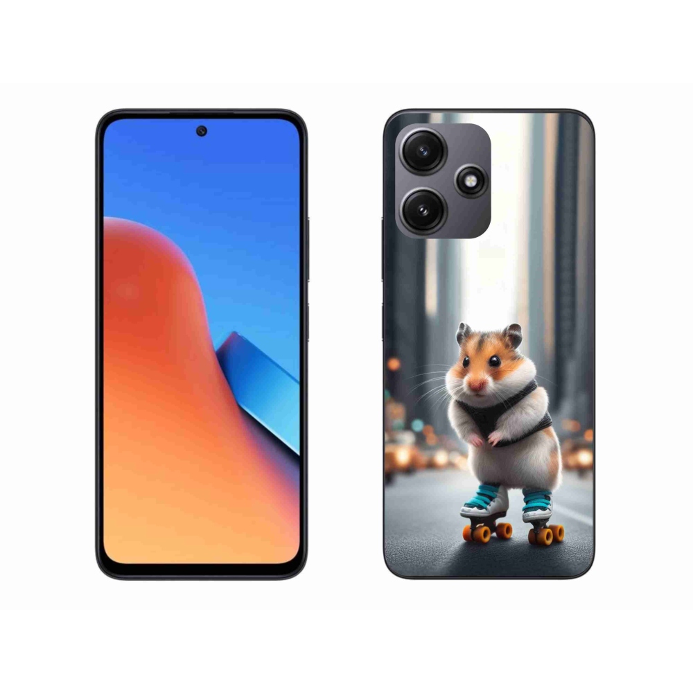 Gél borítás mmCase a Xiaomi Redmi 12 5G-hez - hörcsög a korcsolyán