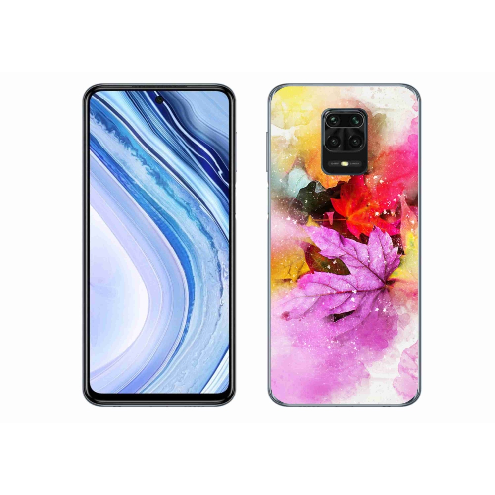 Gél borítás mmCase a Xiaomi Redmi Note 9S-hez - színes levelek