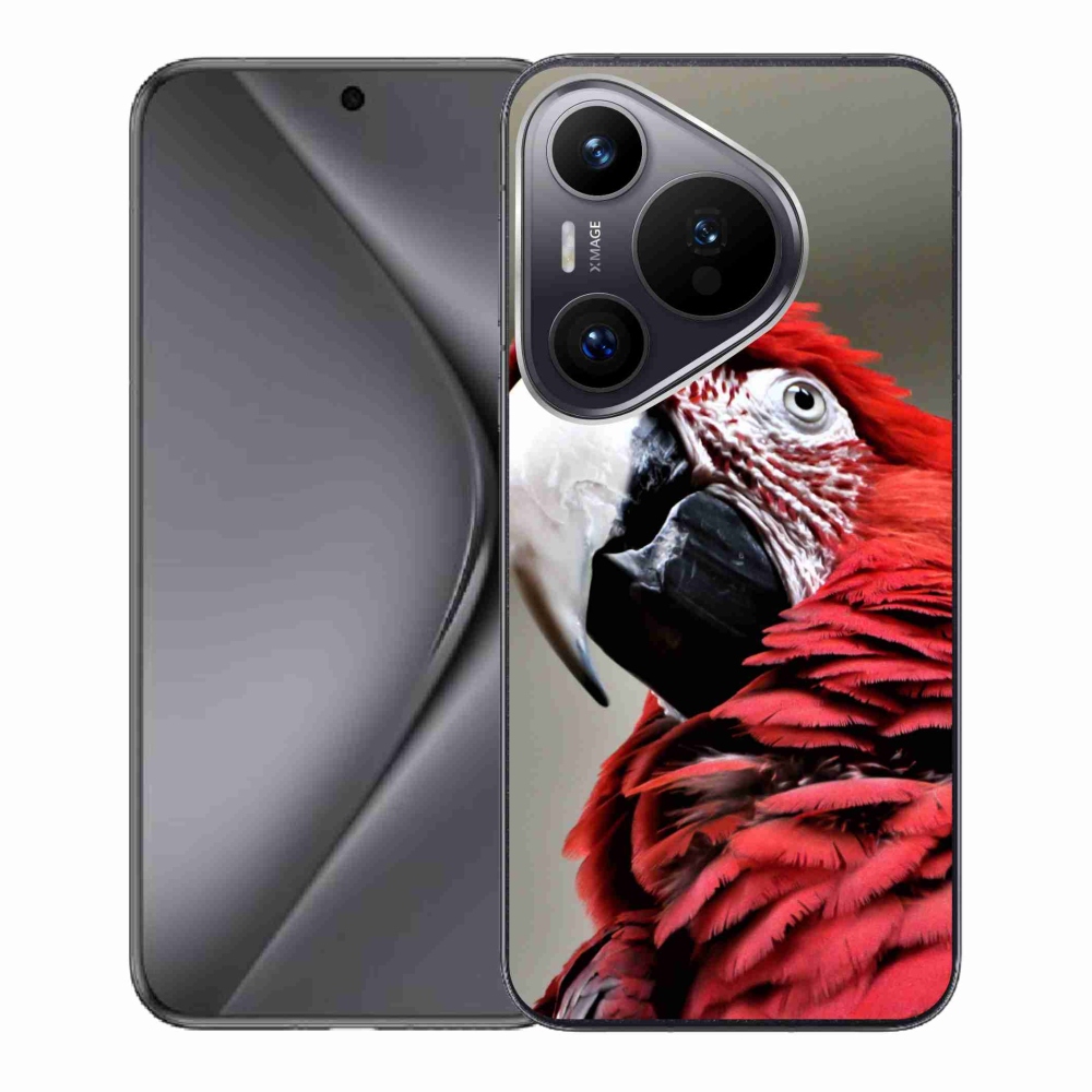 Gél tok mmCase a Huawei Pura 70 készülékhez - papagáj ara piros