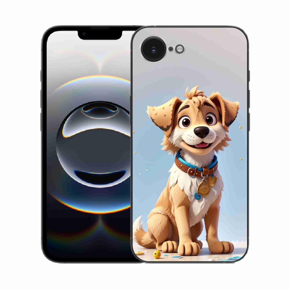 Zselés borítás mmCase iPhone 16e készülékhez - rajzfilm kiskutya