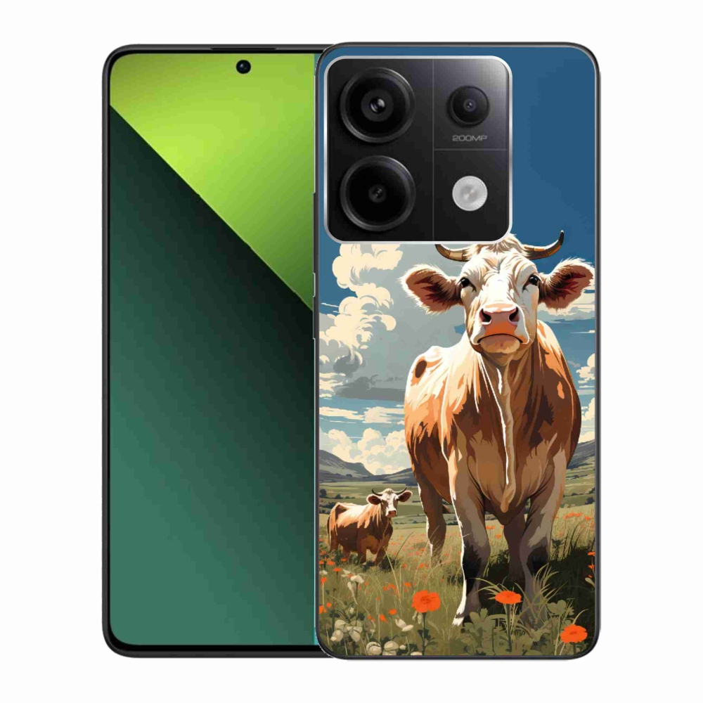 Gél borítás mmCase a Xiaomi Redmi Note 13 Pro 5G/Poco X6 5G számára - tehenek a réten