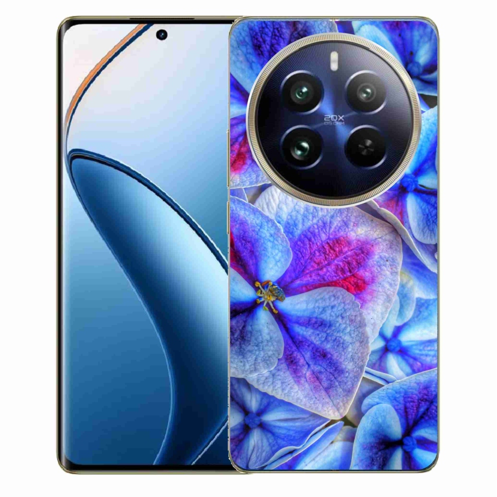 Zselés borítás mmCase a Realme 12 Pro 5G/12 Pro+ 5G számára - kék virágok 1