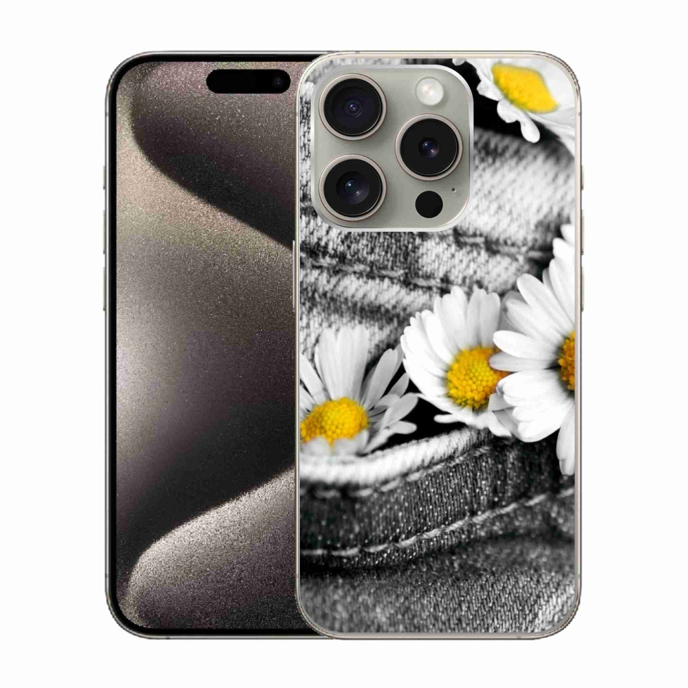 Gél tok mmCase iPhone 15 Pro készülékhez - Százszorszépek