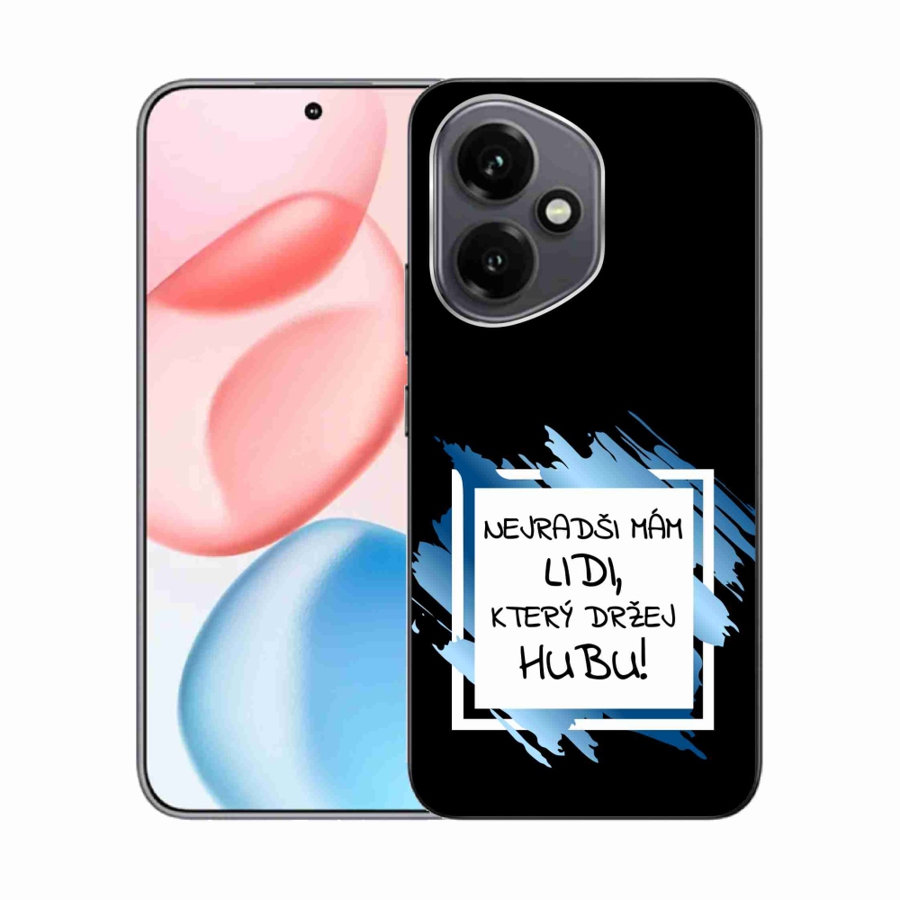 Gél borító mmCase a Honor 400-hoz - vicces szöveg 7 fehér és fekete háttérrel