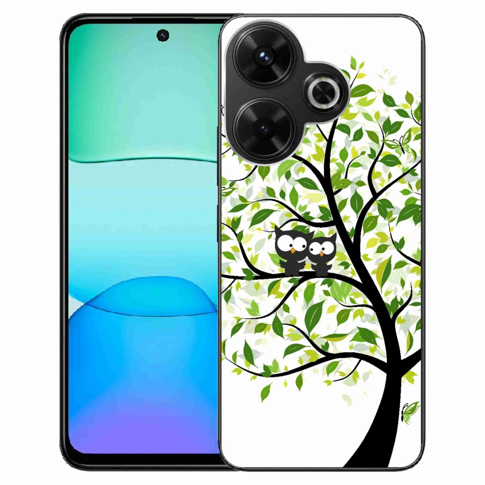 Gél borítás mmCase a Xiaomi Redmi 13 4G/Poco M6 4G számára - baglyok a fán