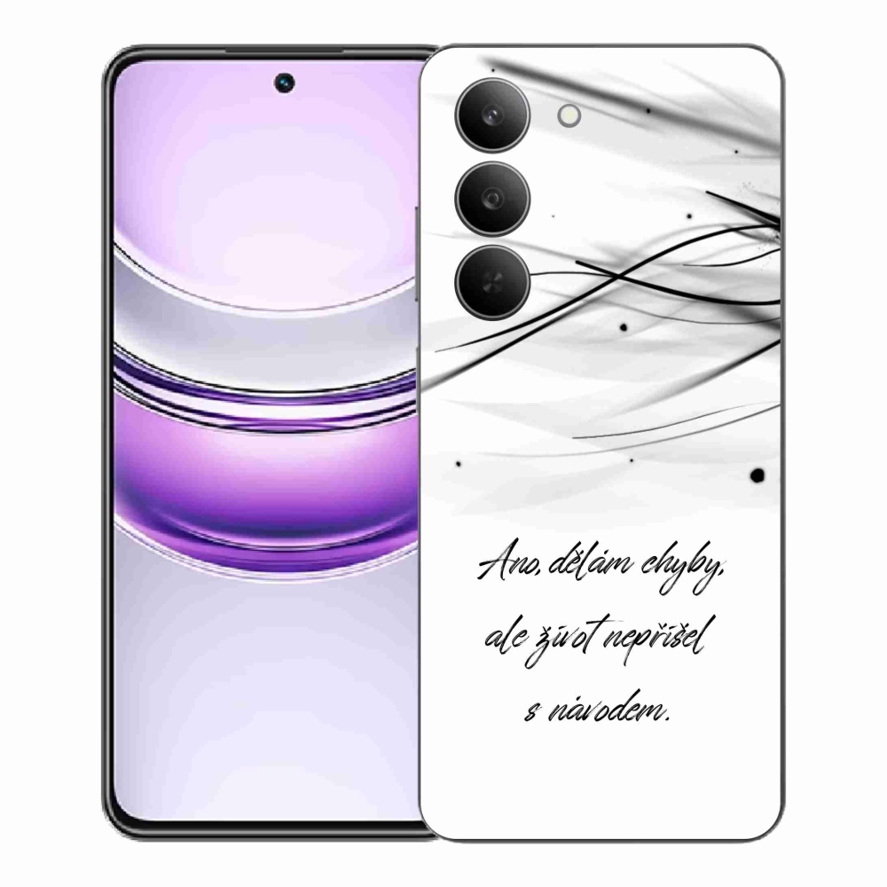 Gél borítás mmCase a Realme 14x 5G-n - idézem a fehér hátteret