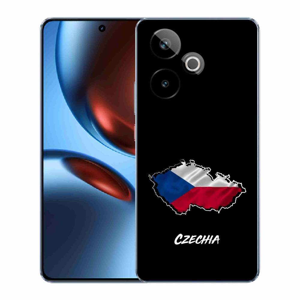 Rugalmas zselés tok mmCase képpel Realme GT 7 5G/GT 7T 5G - Csehország fekete háttérrel