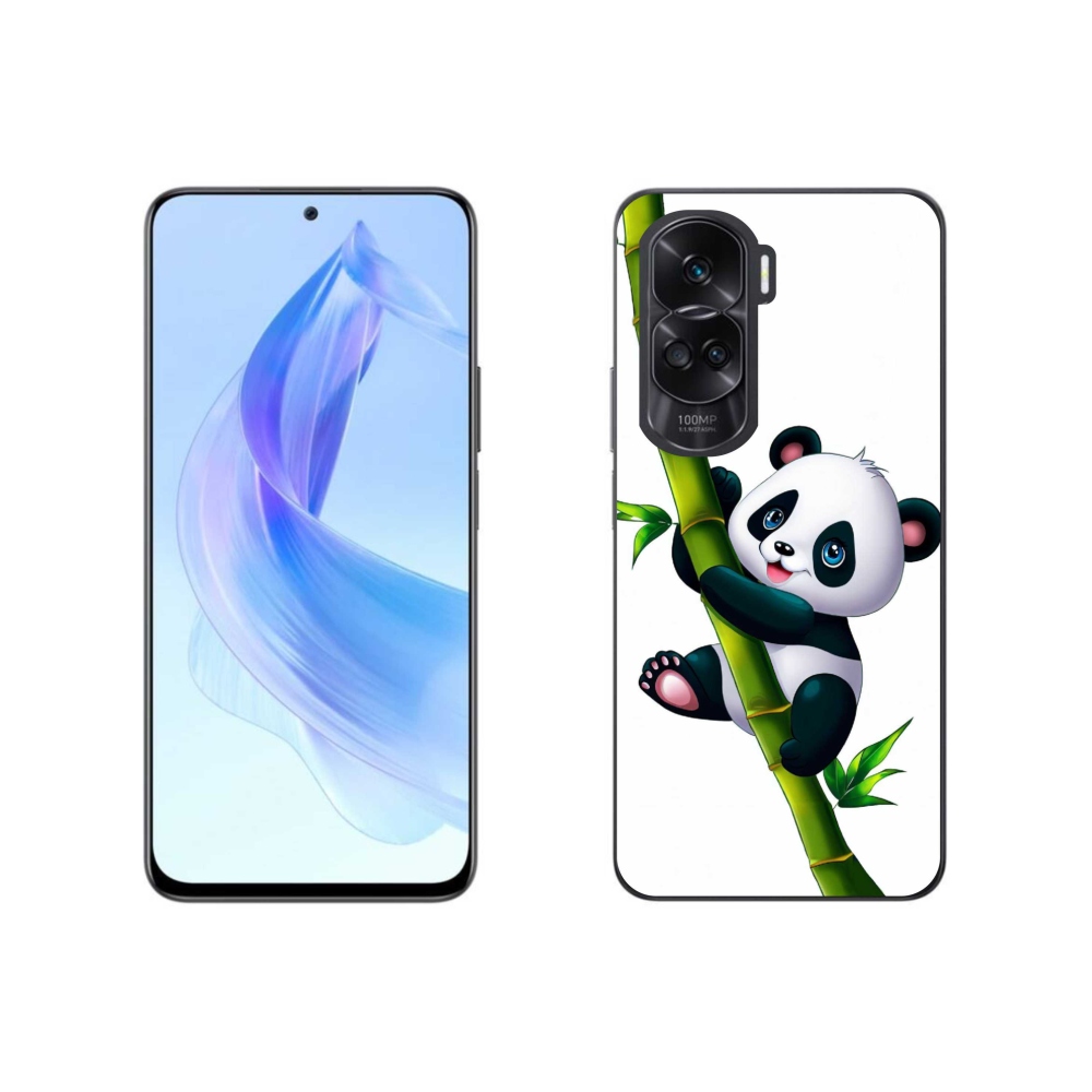Zselés borítás mmCase a Honor 90 Lite-hoz - panda a bambuszon