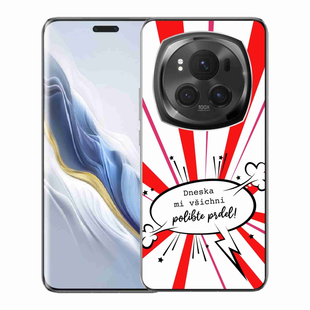 Gél borító mmCase a Honor Magic 6 Pro 5G készülékhez - vicces szöveg 15 fehér háttérrel