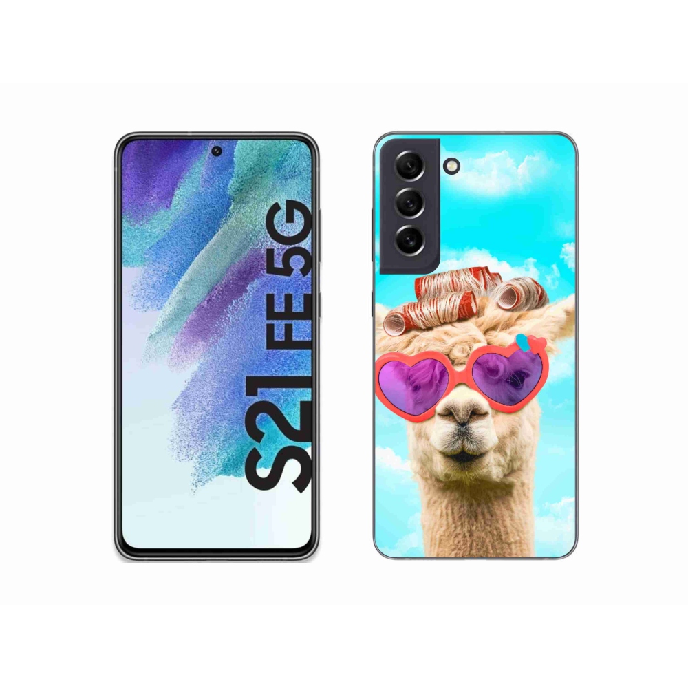 Zselés borítás mmCase Samsung Galaxy S21 FE 5G - szemüveges láma