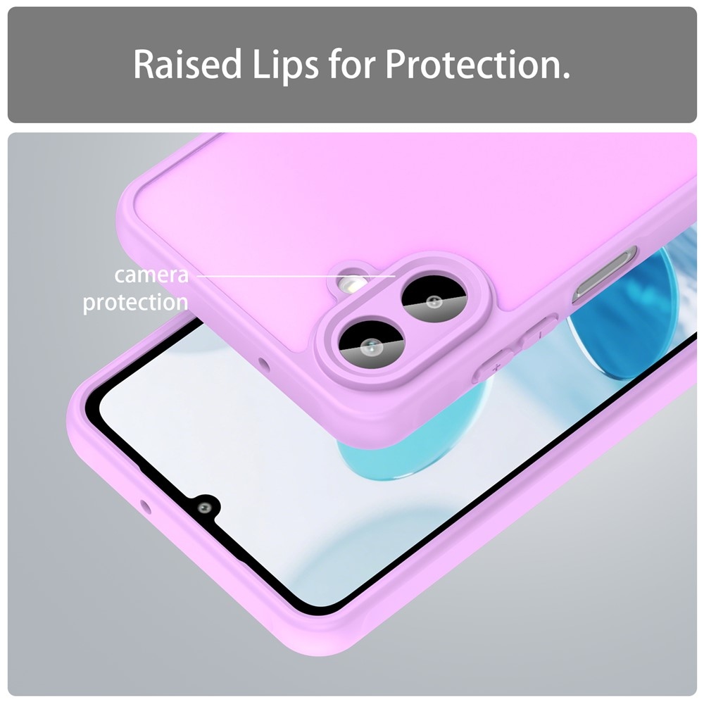 Gél tok kemény hátlappal a Samsung Galaxy A07 4G készülékre - világos lila