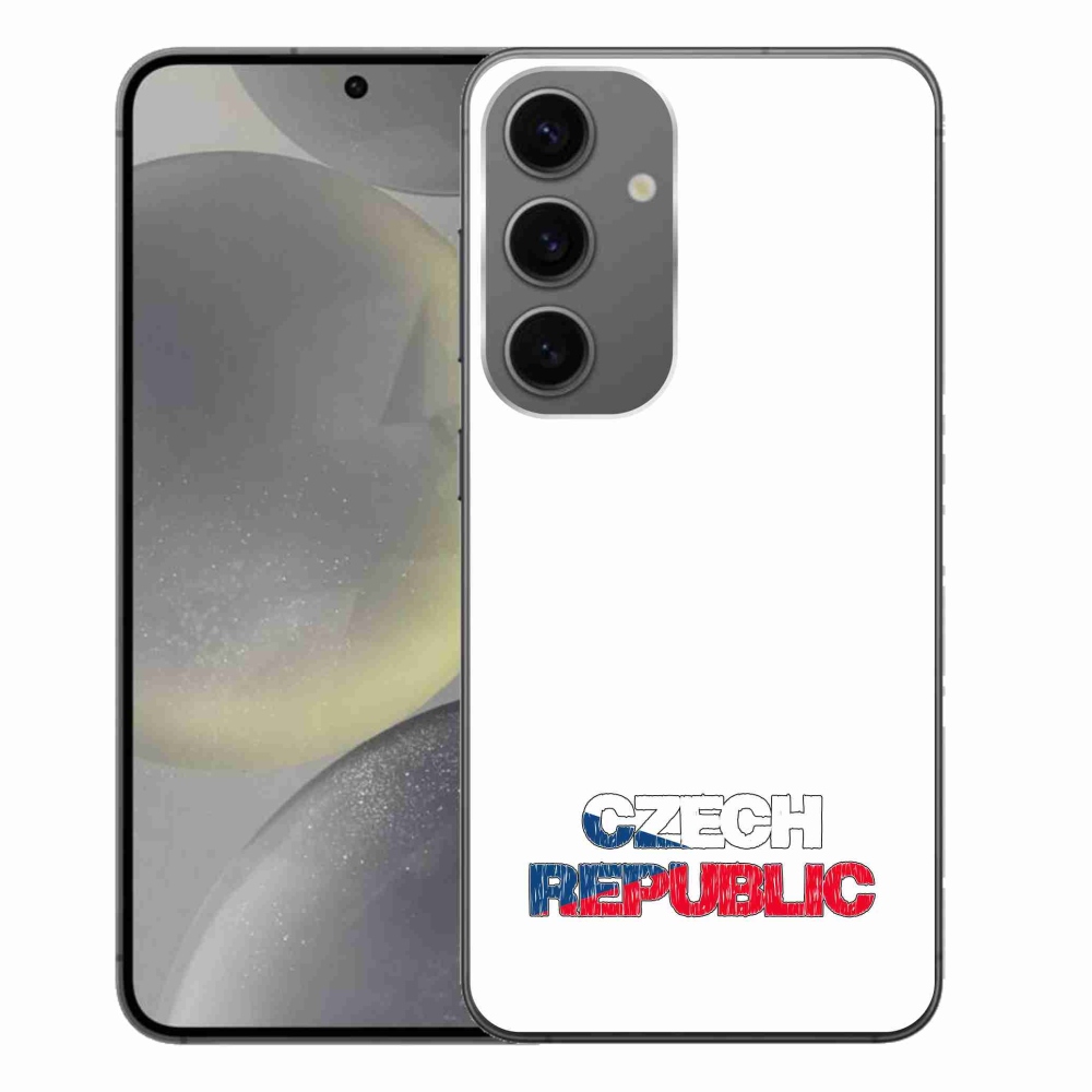 Gél borító mmCase Samsung Galaxy S24+ - Csehország fehér háttérrel