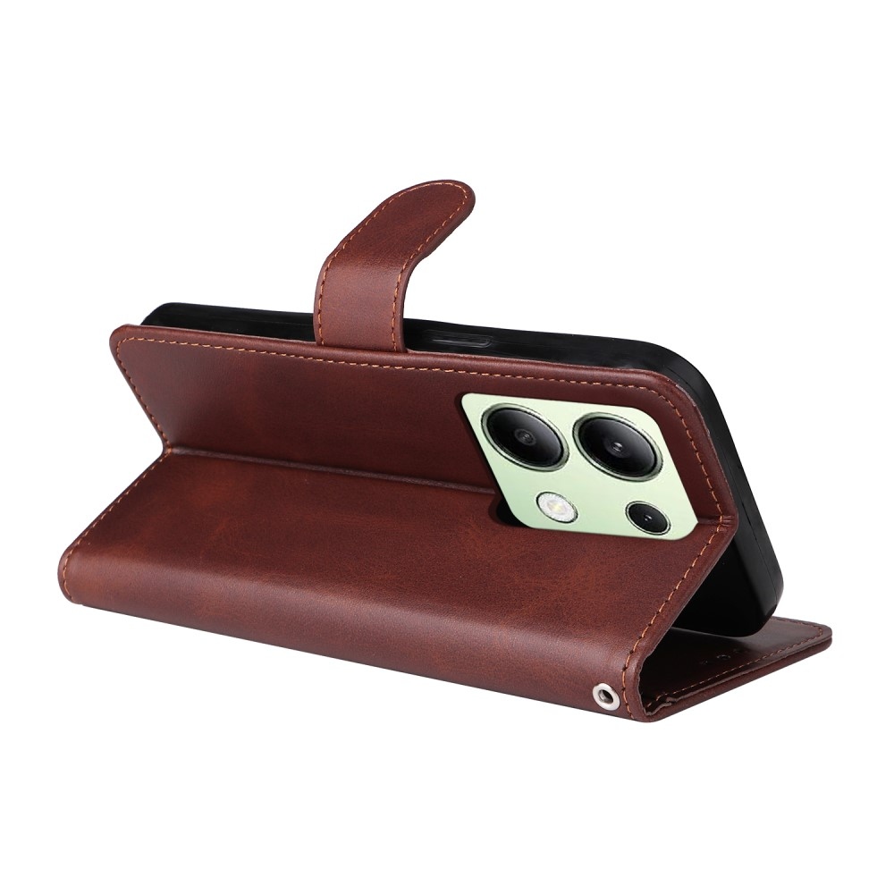 Tárcás könyv tok Xiaomi Redmi Note 13-hoz - barna