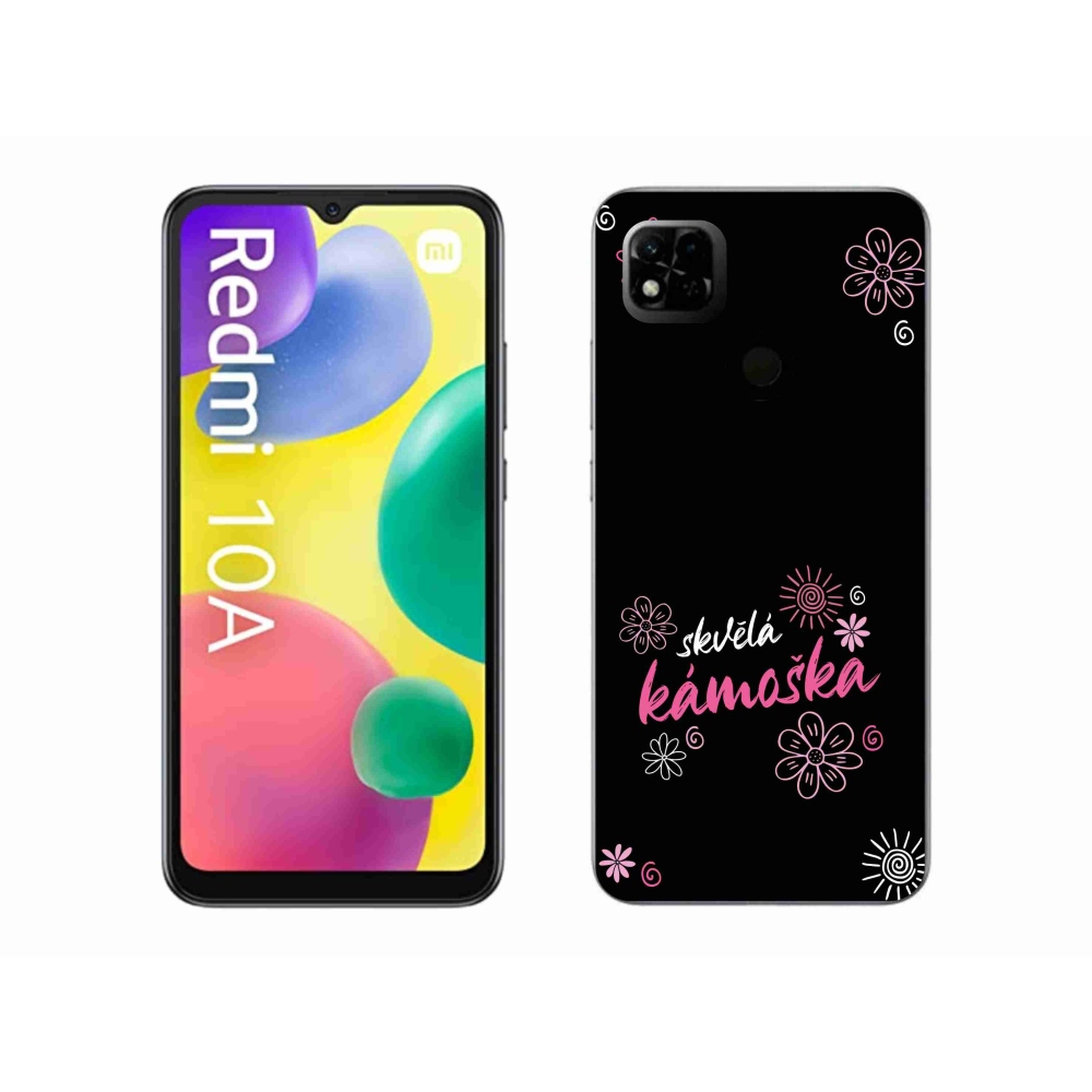 Gél borító mmCase a Xiaomi Redmi 10A - nagyszerű barát fekete háttérrel
