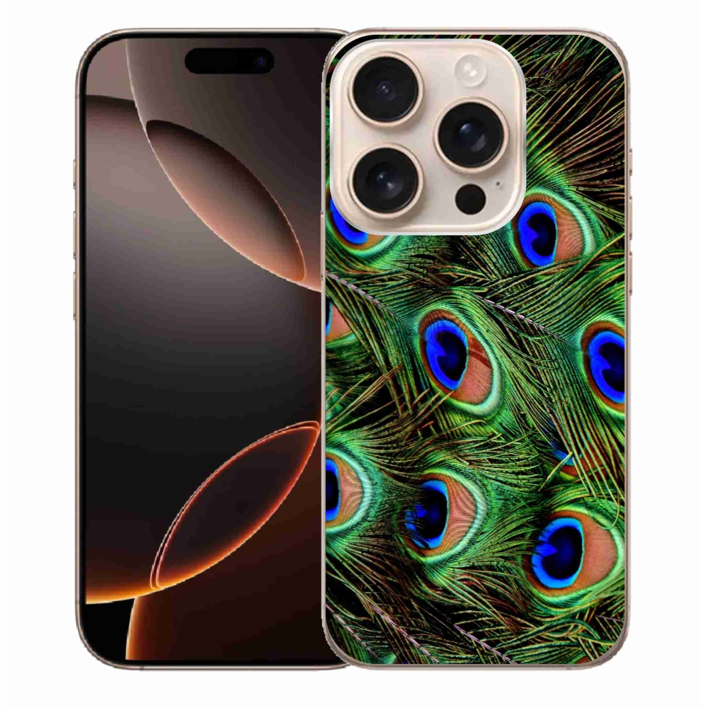 Zselés borítás mmCase iPhone 16 Pro Max készülékhez - pávatoll