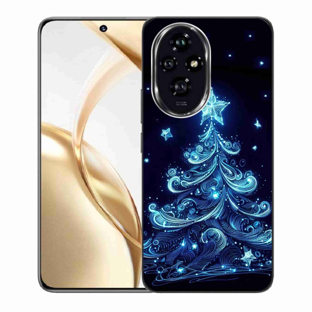 Zselés borítás mmCase a Honor 200 5G számára - neon karácsonyfa 4