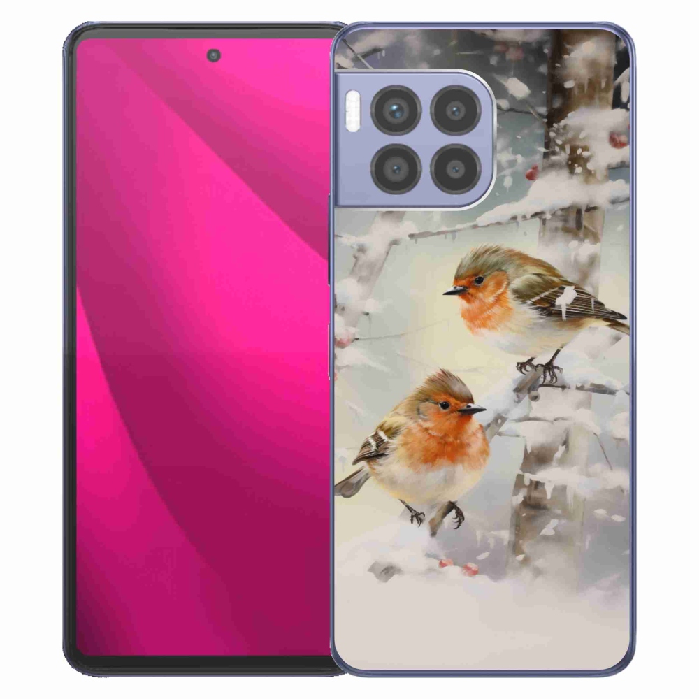 Zselés borítás mmCase a T-Mobile T Phone 2 Pro készülékhez - madarak télen