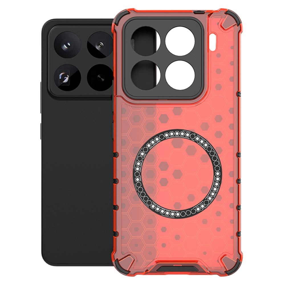 Méz tartós burkolat MagSafe-rel a Xiaomi 15 Pro-hoz - piros