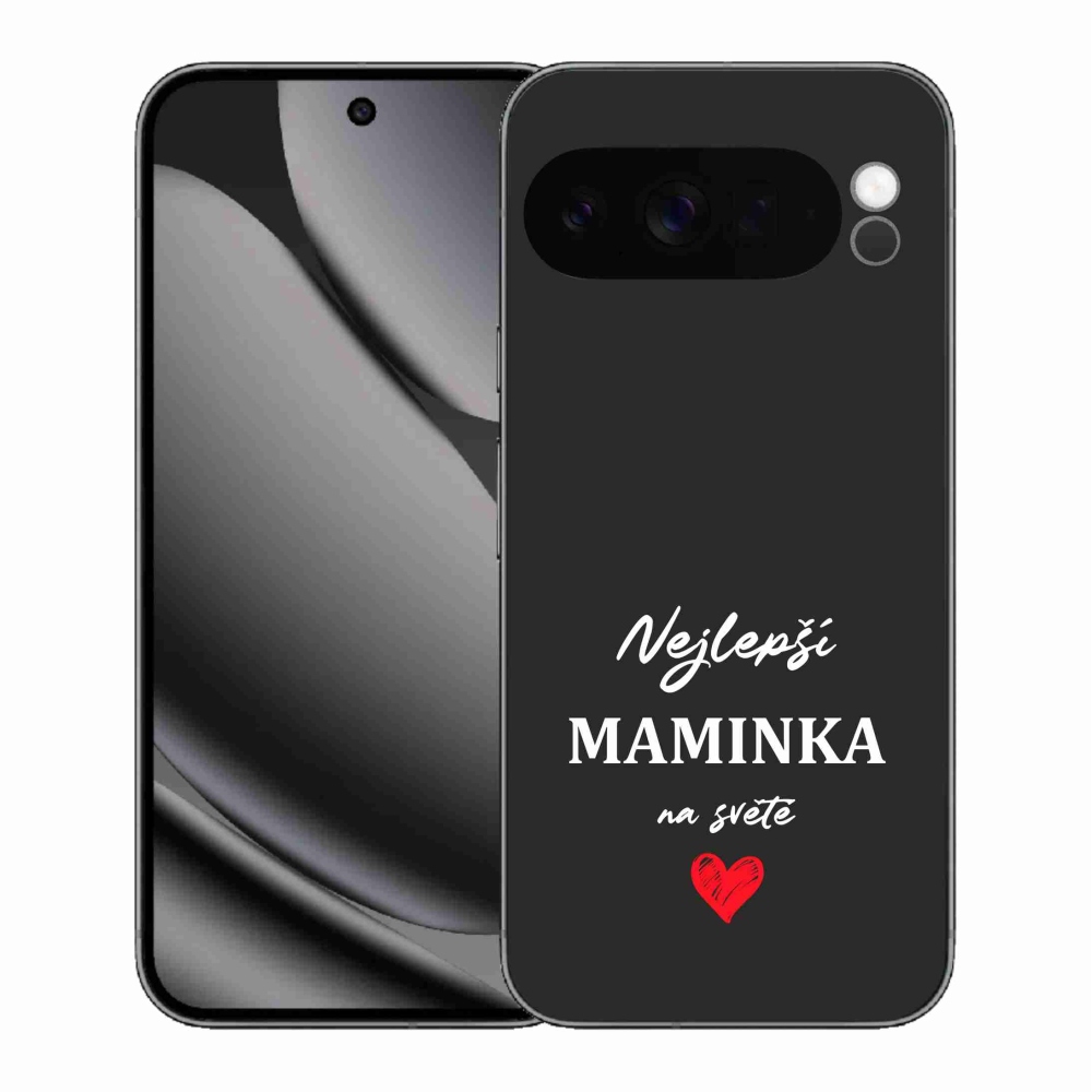 Gél borítás mmCase a Google Pixel 10 Pro XL-hez - Best Mom 1 fekete háttérrel