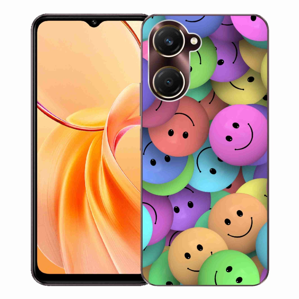 Gél borító mmCase a Vivo Y28s 5G készülékhez - színes smiley-k